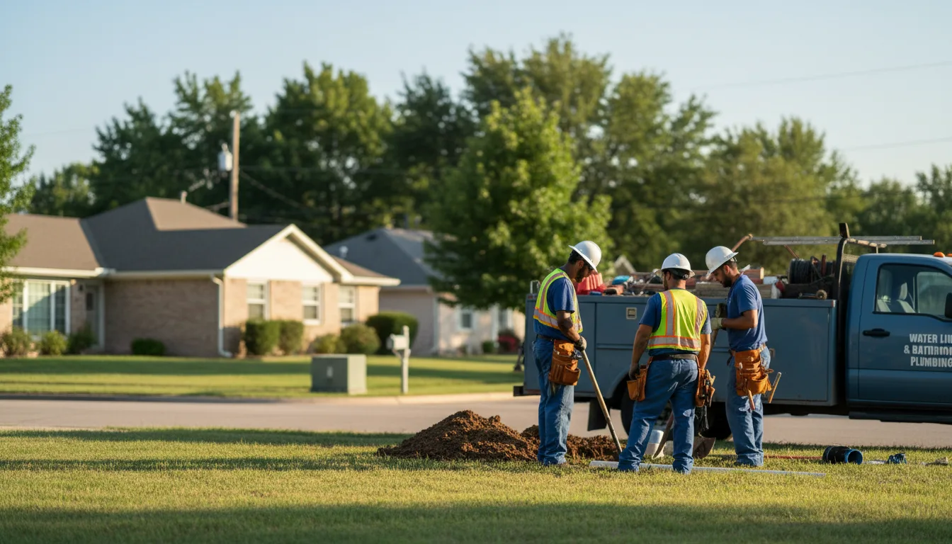 Residential water line and bathroom plumbing service in Columbia, TN